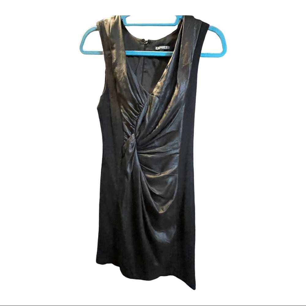 Black ruched dress